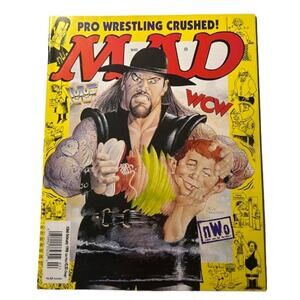 Mad Magazine "Pro Wrestling Crushed" Feb 1998 Issue #366 Vintage (Lot of 2)